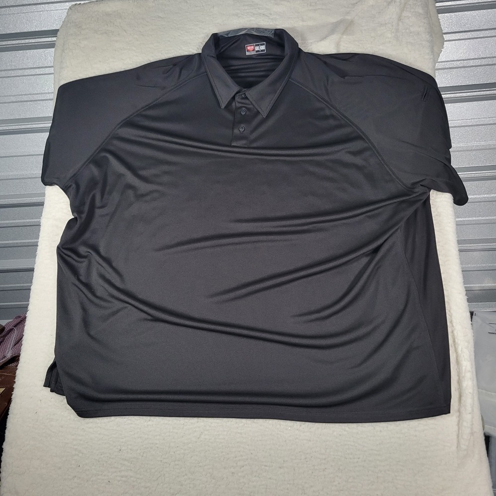 Red Kap Polo Shirt Mens 6XL Black Performance Micro Mesh Short Sleeve SK92BK
